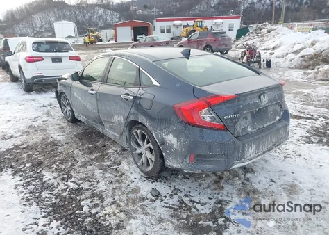 2019 Honda Civic Touring из США, поврежденный, VIN JHMFC1F98KX002181